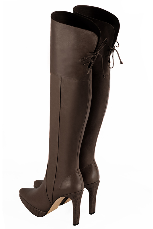 Dark brown 2025 thigh high boots